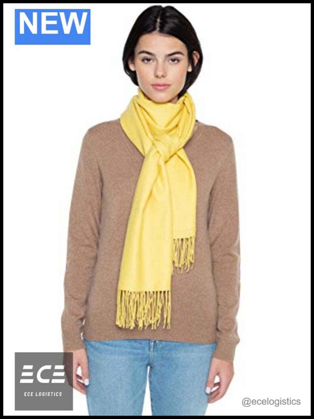 Wool Cashmere Wrap 80x28 Hand Twisted Fringe Shawl Pashmina